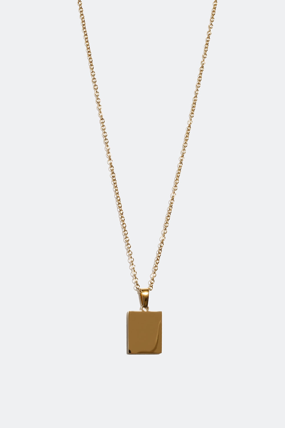 Halsband i stål med 18k guld med bricka i gruppen Smycken / Halsband / Halsband med hänge hos Glitter (254001042002)