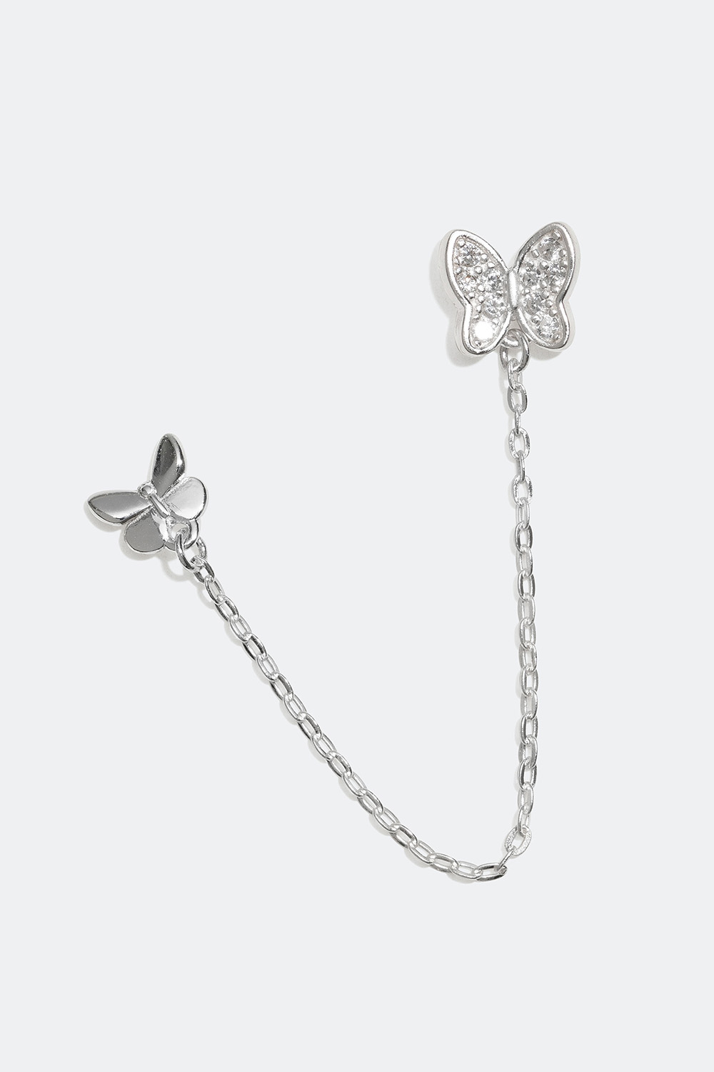 Studs i äkta silver med fjärilar och kedja i gruppen Smycken / Örhängen hos Glitter (553002241001)