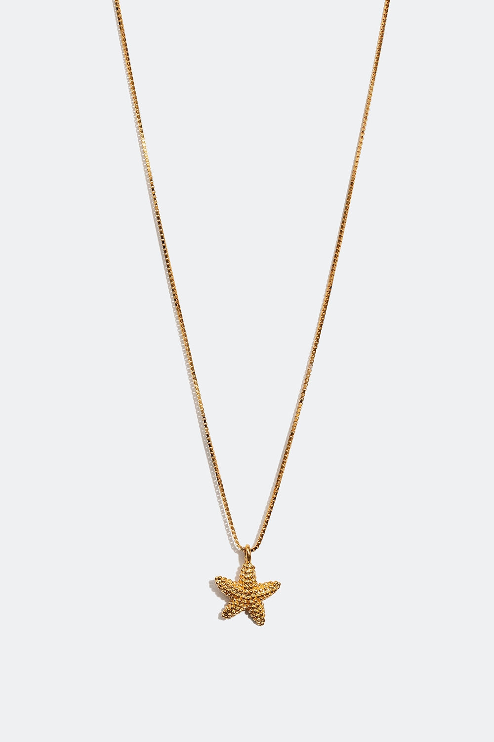 Halsband i 18k guldpläterat äkta silver med sjöstjärna i gruppen Smycken / Halsband / Halsband med hänge hos Glitter (554001002002)