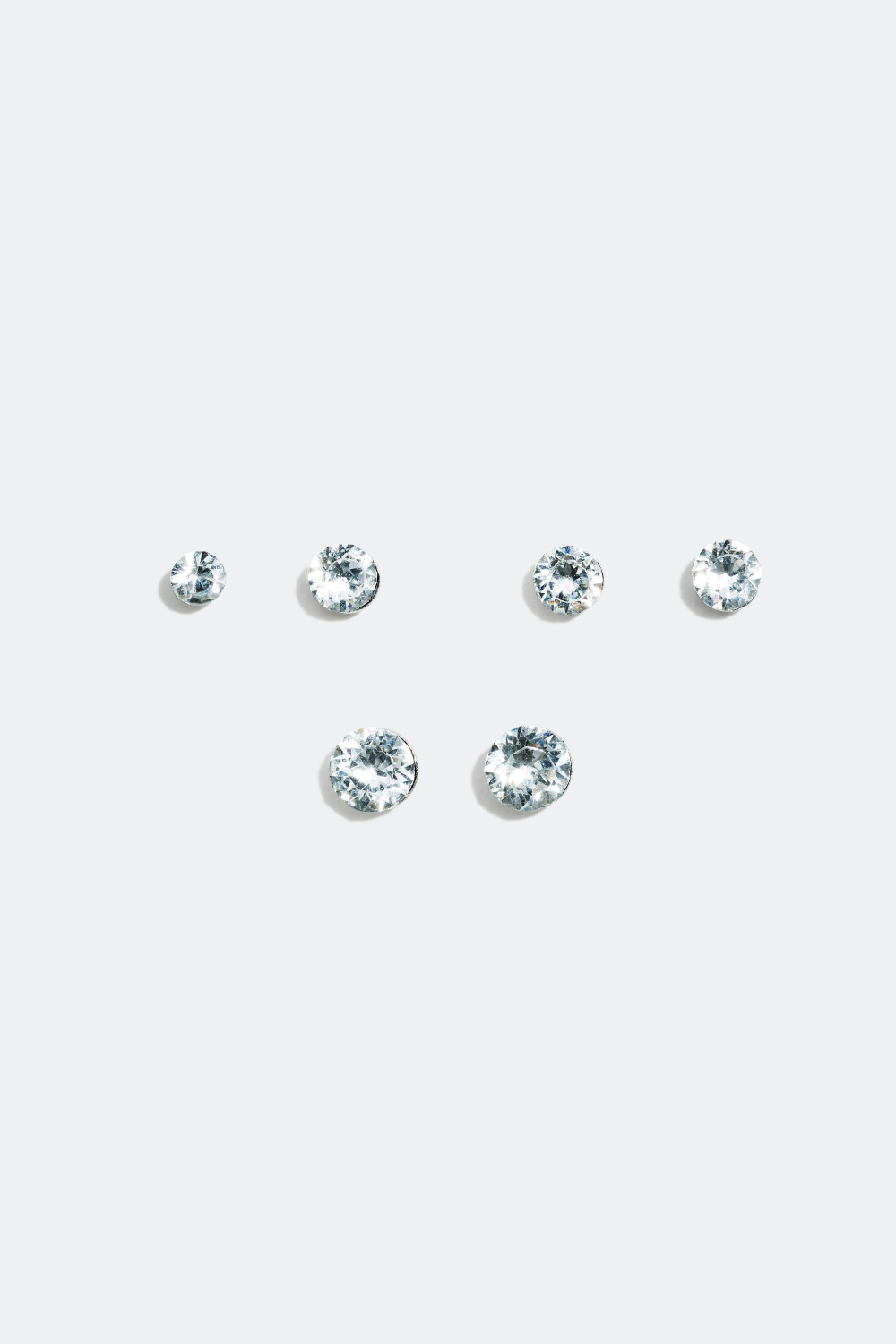 Örhängen med runda glasstenar, 3-pack i gruppen Smycken / Örhängen hos Glitter (110019)