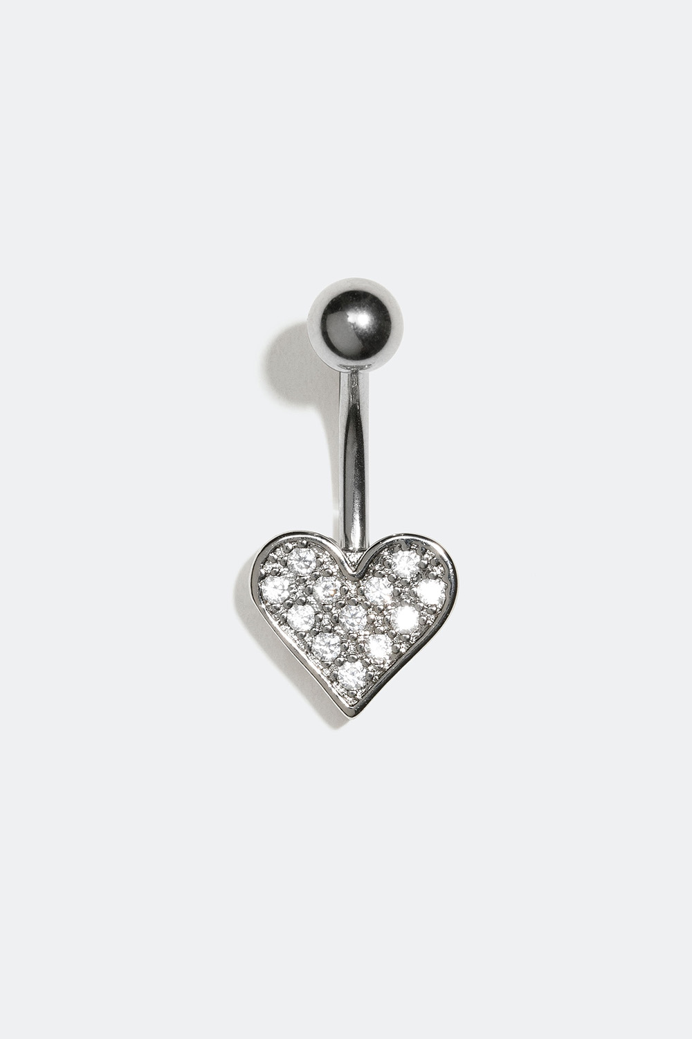 Navelpiercing med hjärta och Cubic Zirconia stenar i gruppen Smycken / Piercings hos Glitter (255000290210)