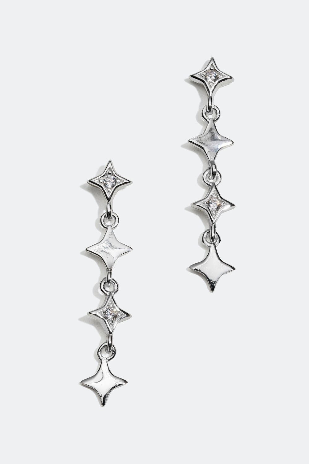 Örhängen i äkta silver med stjärnor i gruppen Smycken / Örhängen hos Glitter (553002681001)