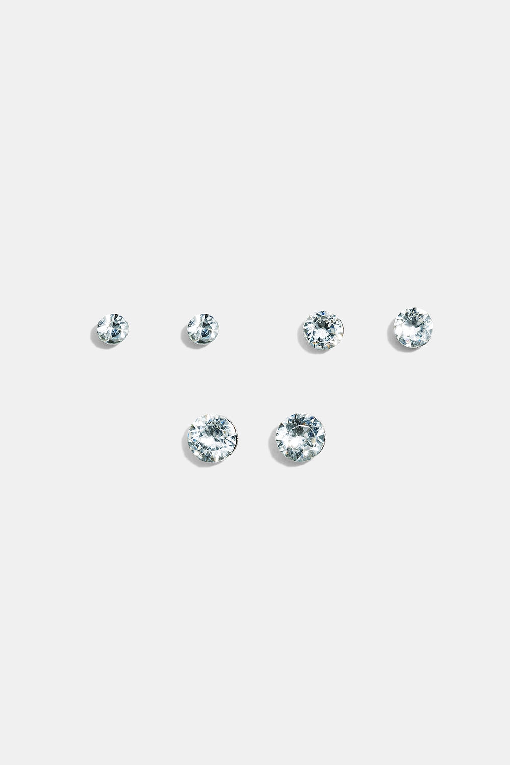 Örhängen med runda glasstenar, 3-pack i gruppen Smycken / Örhängen / Flerpack hos Glitter (110019)