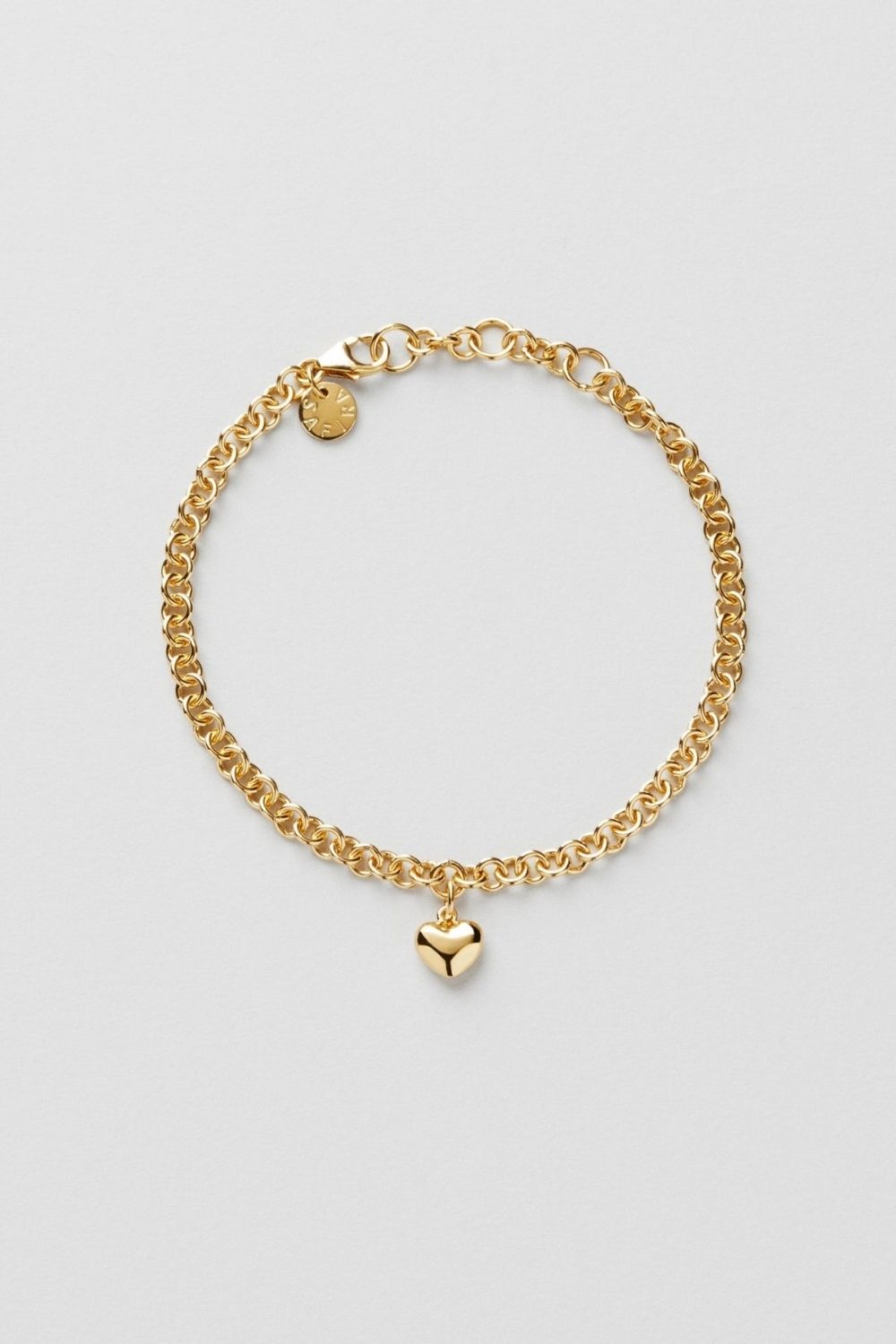 Hedda Puffy Heart Bracelet 24k Gold Plated i gruppen Store week / 2501 hos Glitter (1200284-12-ONESIZE)