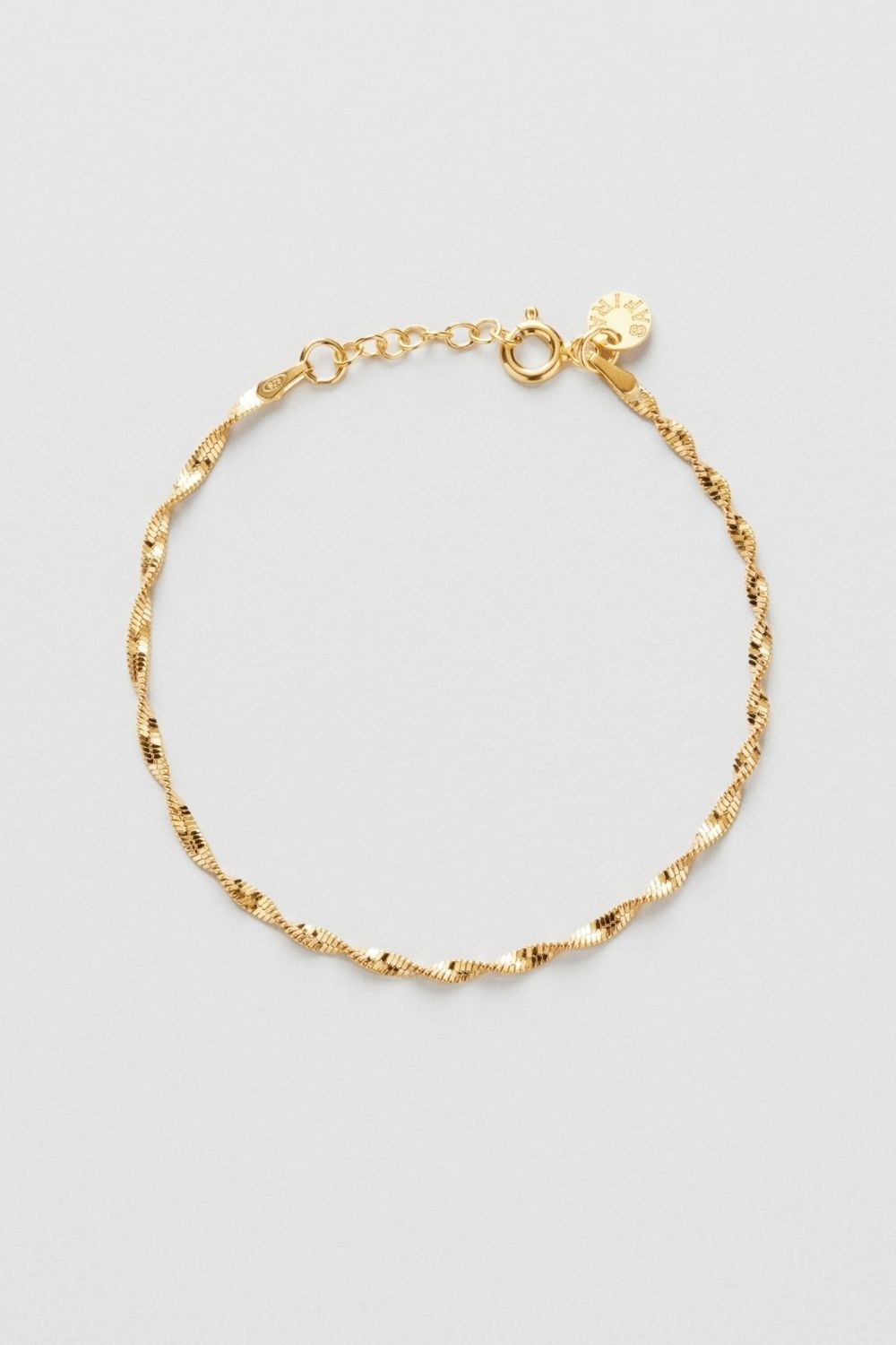 Twisted Herringbone Bracelet 18k Gold Plated i gruppen Store week / 2607 hos Glitter (1200289-12-ONESIZE)