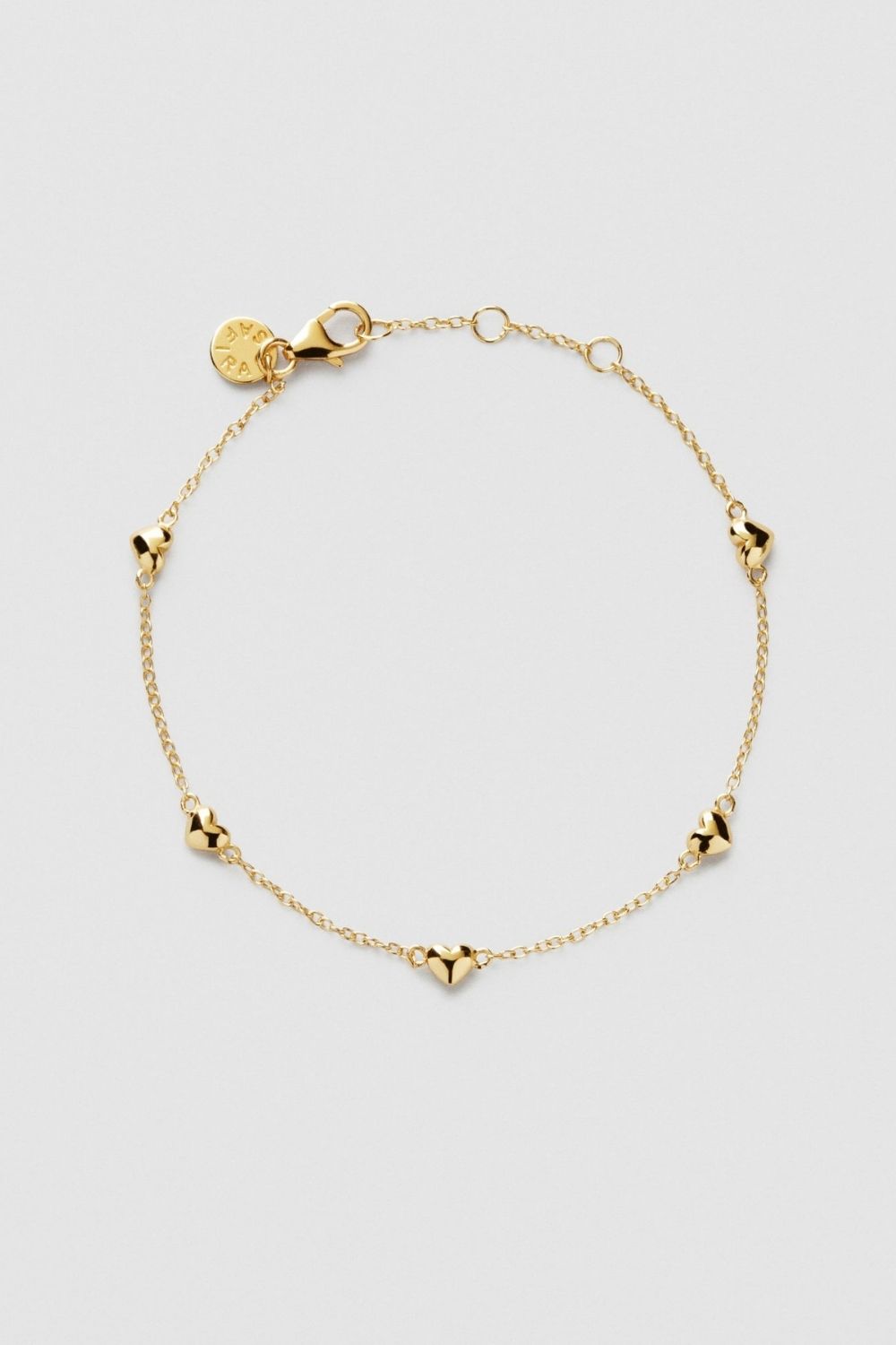Solid Puffy Hearts Bracelet 18k Gold Plated i gruppen Store week / 2501 hos Glitter (1200301-12-ONESIZE)