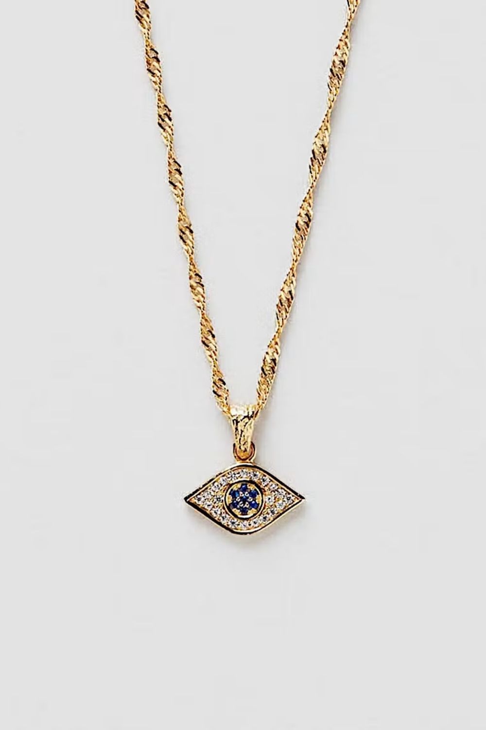 Watchful Eye Necklace 18k Gold Plated i gruppen Guldpläterat äkta silver / Guldpläterade halsband hos Glitter (1400398-12-ONESIZE)