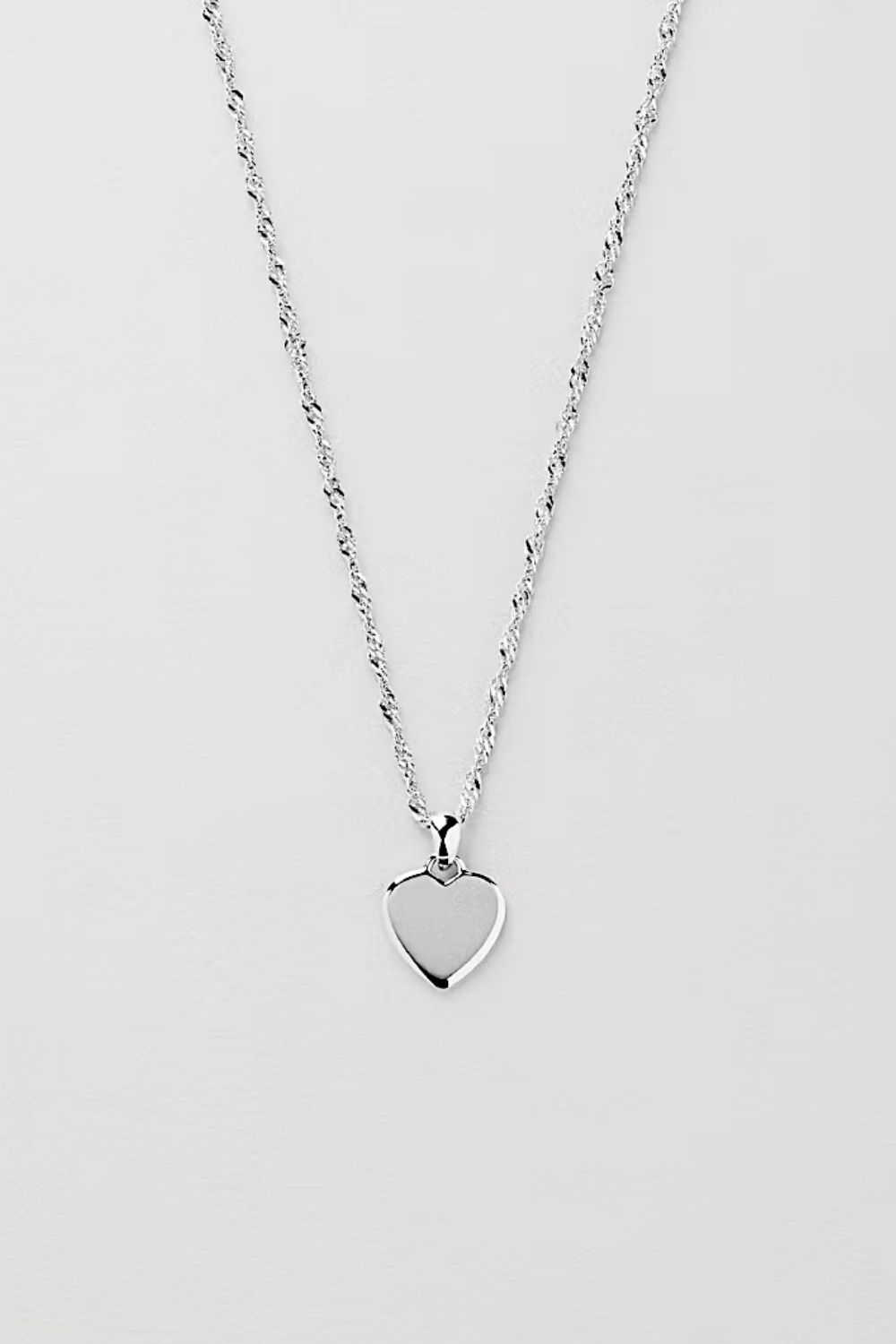 Tuva Heart Necklace i gruppen Äkta silver / Silverhalsband / Halsband i äkta silver med hänge hos Glitter (1400589-11-ONESIZE)