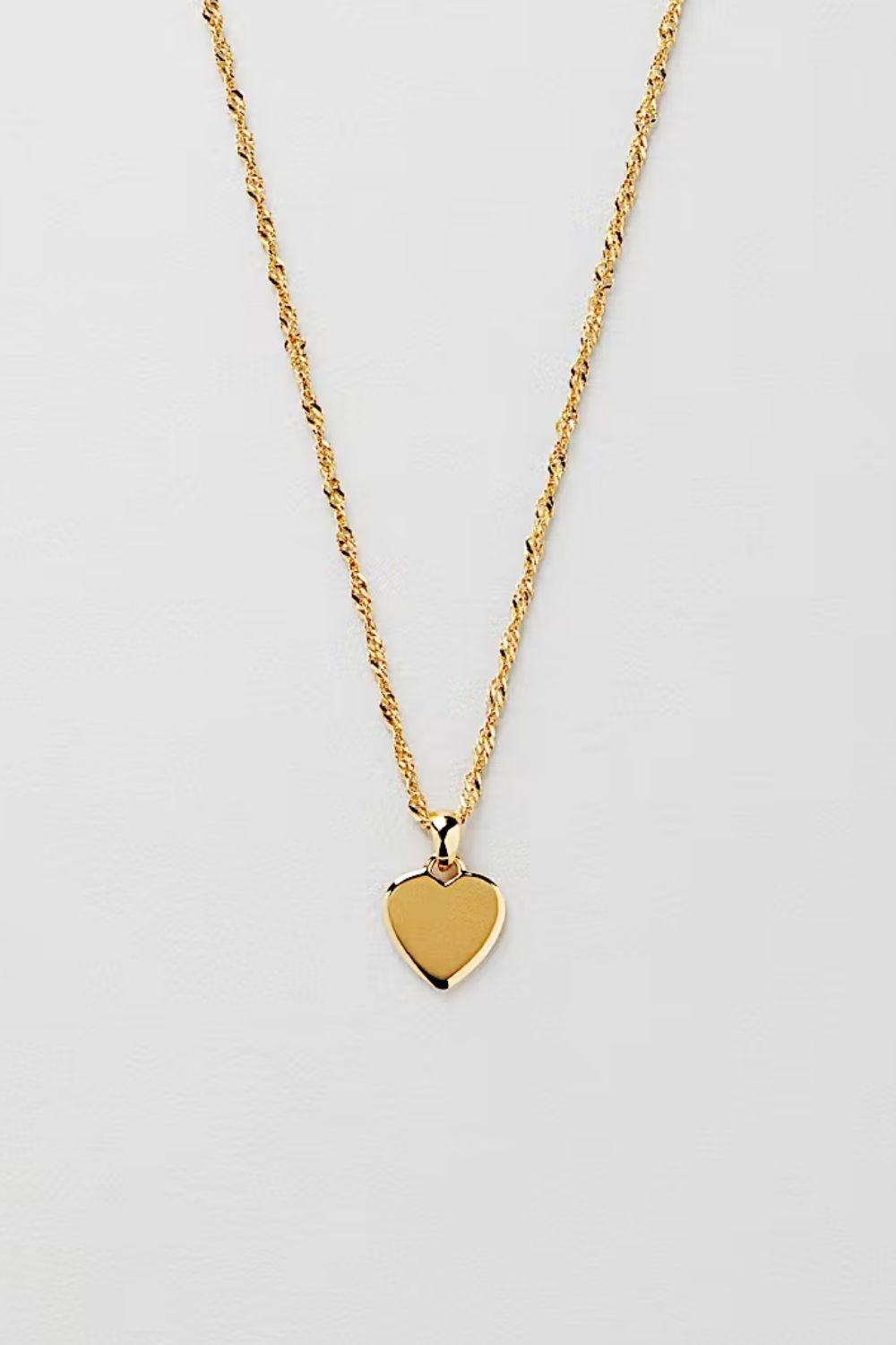 Tuva Heart Necklace 24k Gold Plated i gruppen Smycken / Halsband / Halsband med hänge hos Glitter (1400589-12-ONESIZE)