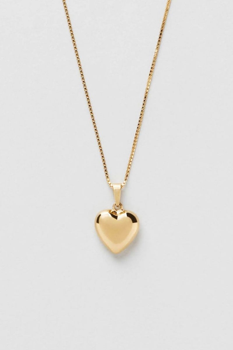 Favourite Heart Necklace 24k Gold Plated i gruppen Guldpläterat äkta silver / Guldpläterade halsband hos Glitter (1400815-12-ONESIZE)