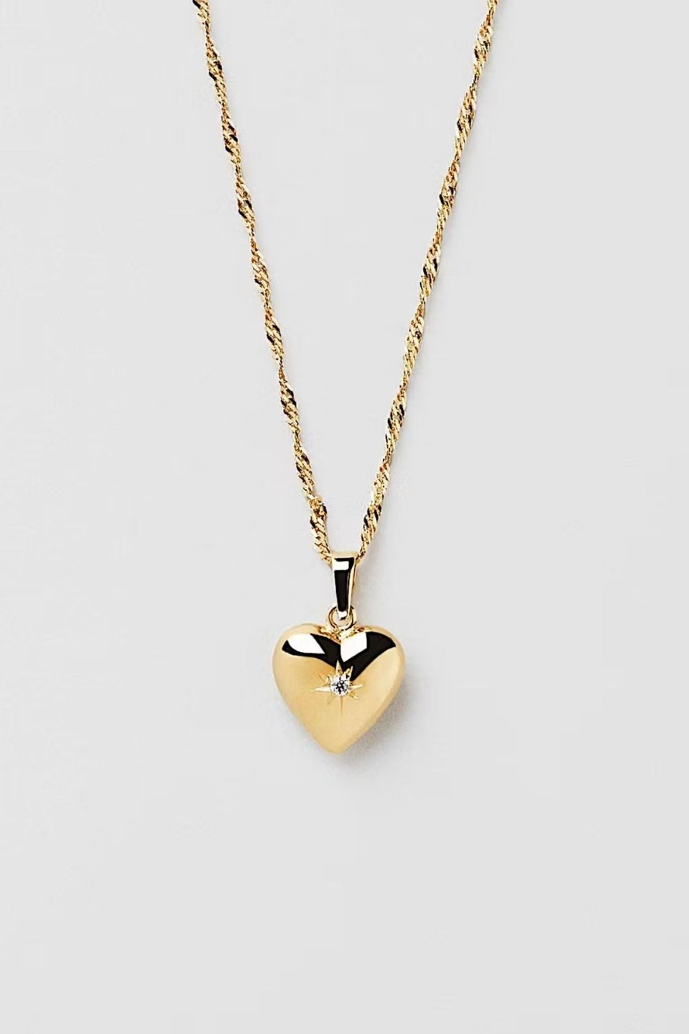 Heart As Gold Necklace 24k Gold Plated i gruppen Smycken / Halsband / Halsband med hänge hos Glitter (1490009-12-ONESIZE)