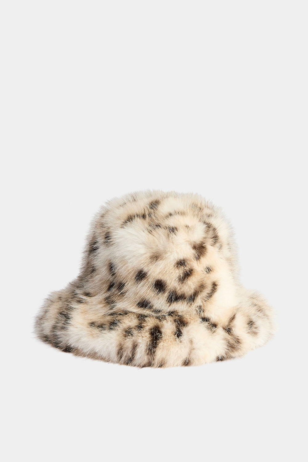 Leopardmönstrad mössa med fuskpäls i gruppen Accessoarer / Stickat / Mössor hos Glitter (171001480900)