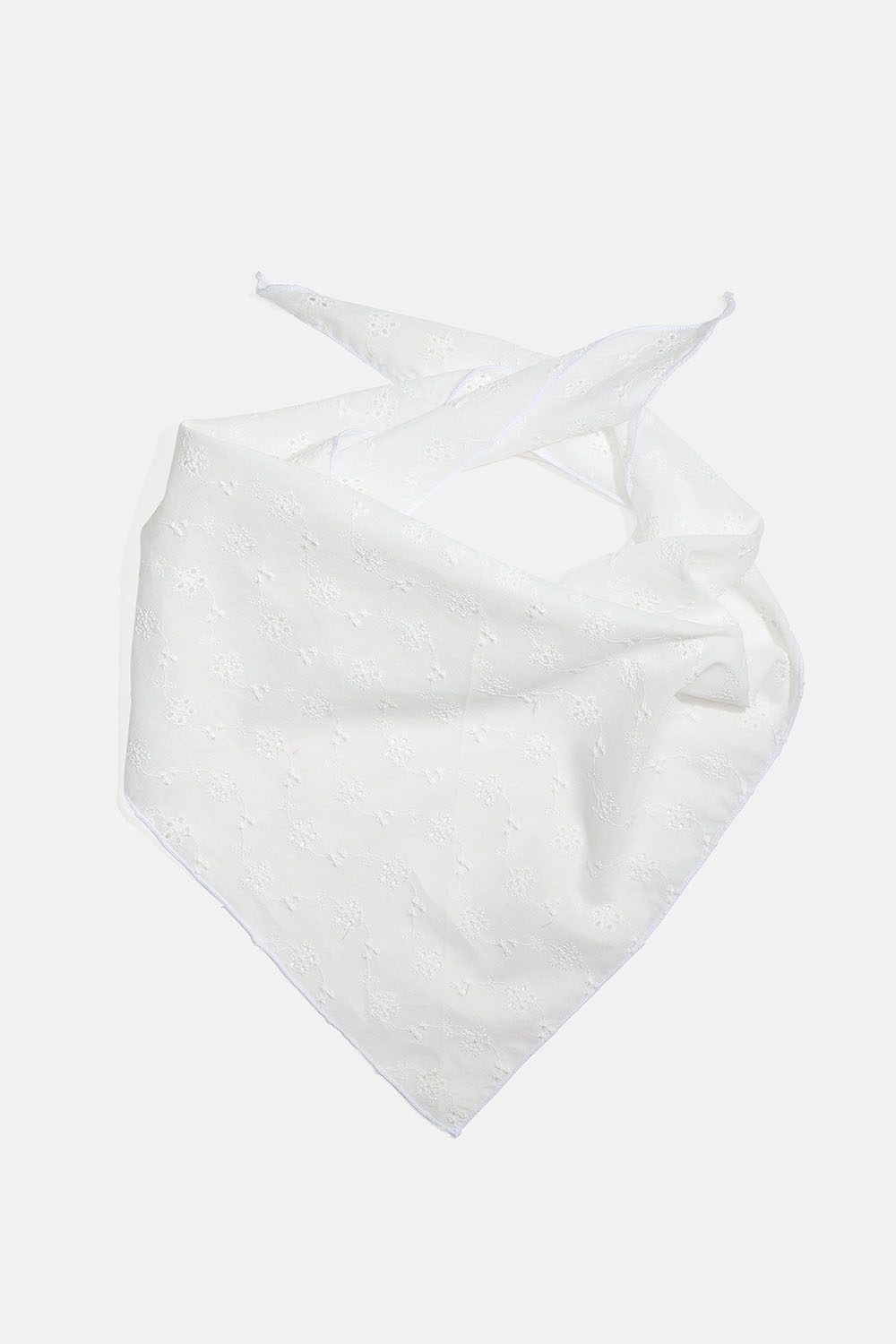 Vit svarf i broderie anglaise i gruppen Accessoarer / Scarves hos Glitter (171001613000)