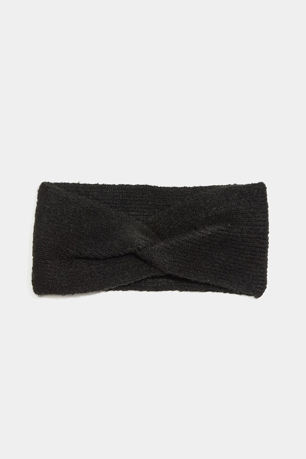Svart ribbstickat pannband med knut i gruppen Accessoarer / Stickat hos Glitter (171001839000)