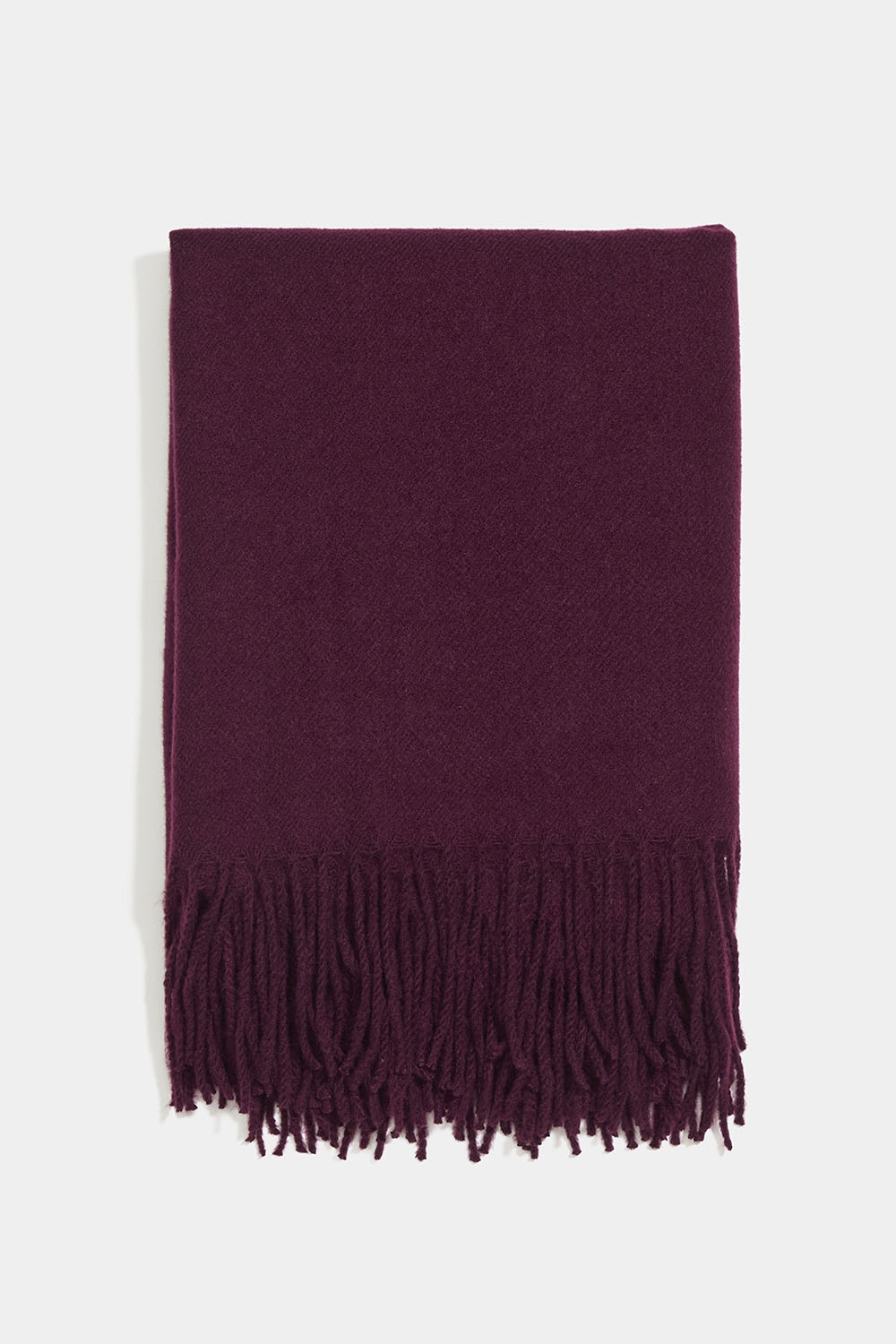 Vinröd mjuk halsduk med fransar i gruppen Accessoarer / Stickat / Halsdukar hos Glitter (171001856300)