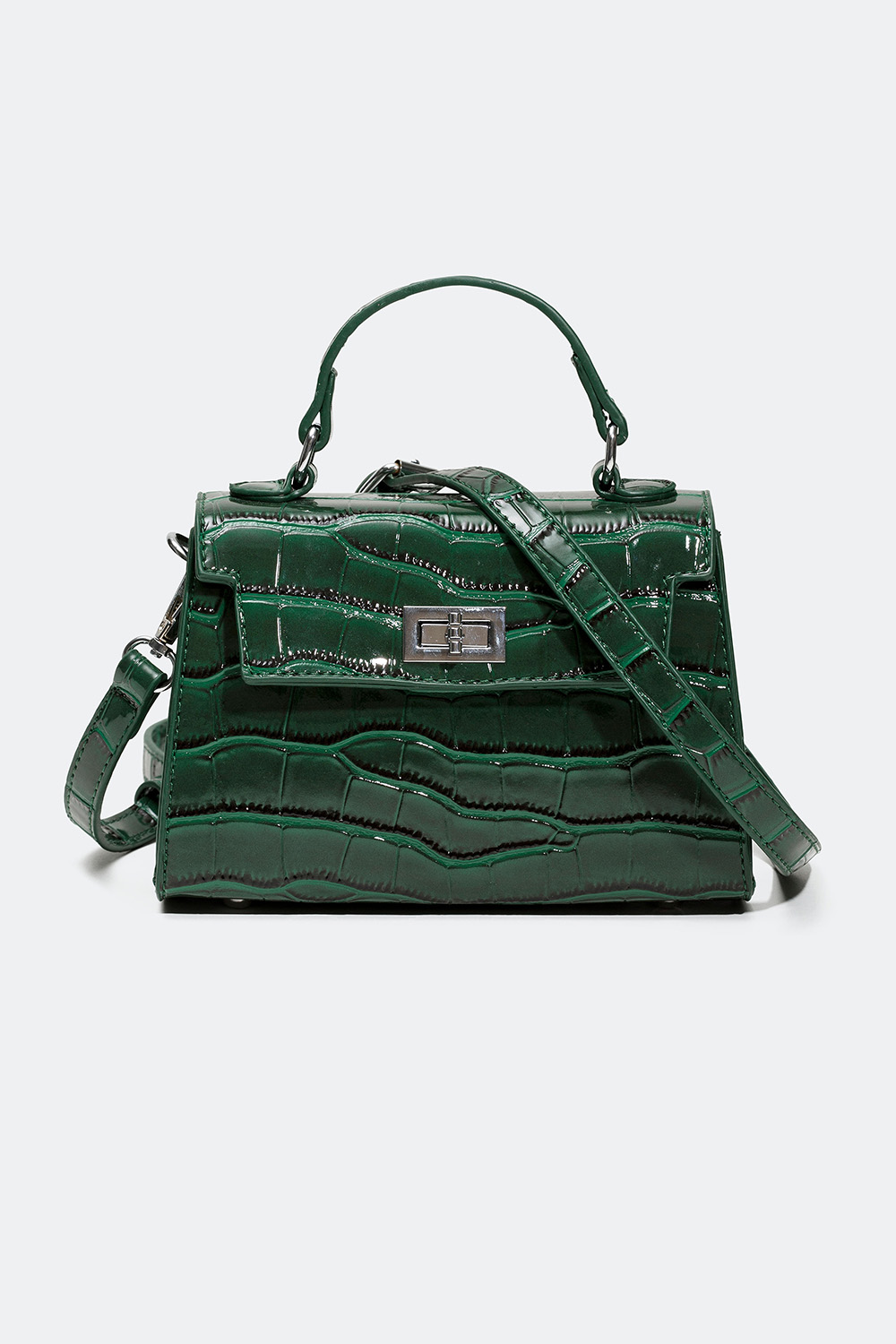 Liten grön handväska med crocomönster i gruppen Accessoarer / Väskor / Axelremsväskor hos Glitter (172000427700)