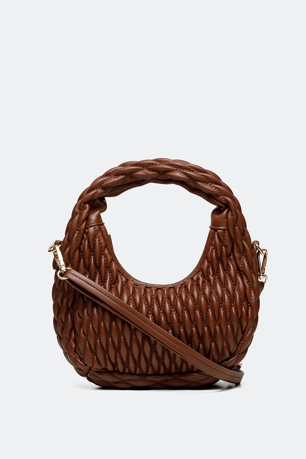 Liten brun väska med quiltad design i gruppen Väskor / Axelremsväskor hos Glitter (172000998000)