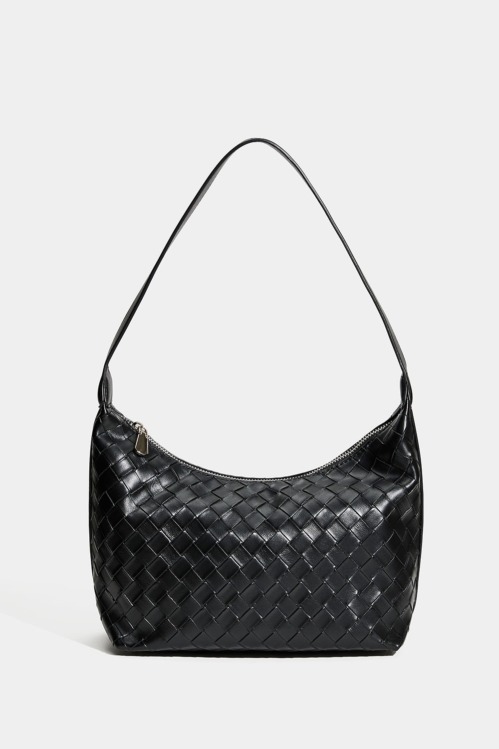 Svart handväska med flätad textur i gruppen Väskor / Axelremsväskor hos Glitter (172001519000)