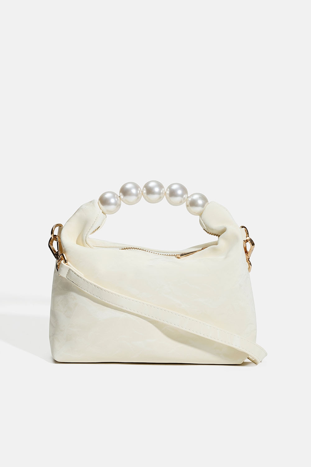 Liten vit väska med pärlhandtag i gruppen Store week / 2545 hos Glitter (172001863100)