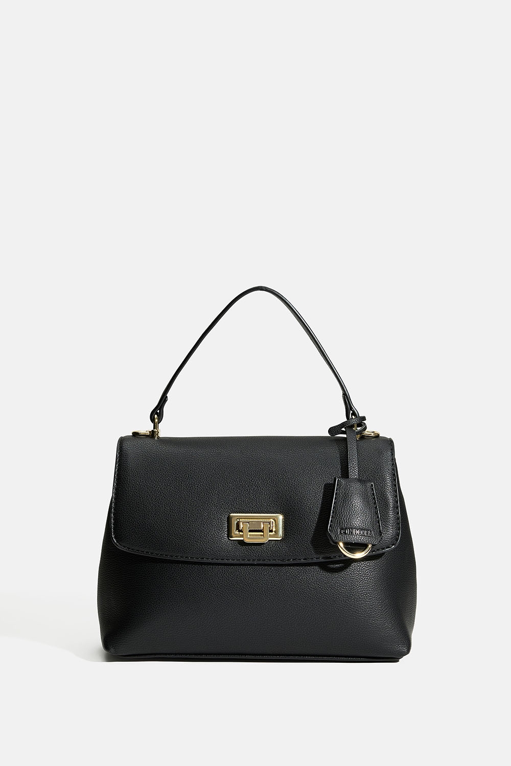 Väska med topphandtag i svart läderimitation i gruppen Don Donna - väskor hos Glitter (172001919000)