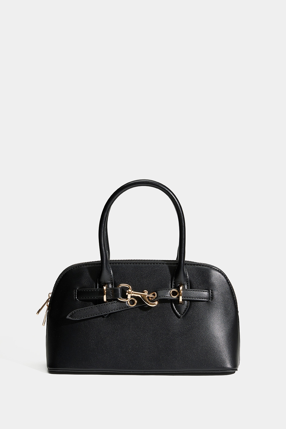 Svart handväska med rem och låsdetalj i gruppen Väskor hos Glitter (172001949000)