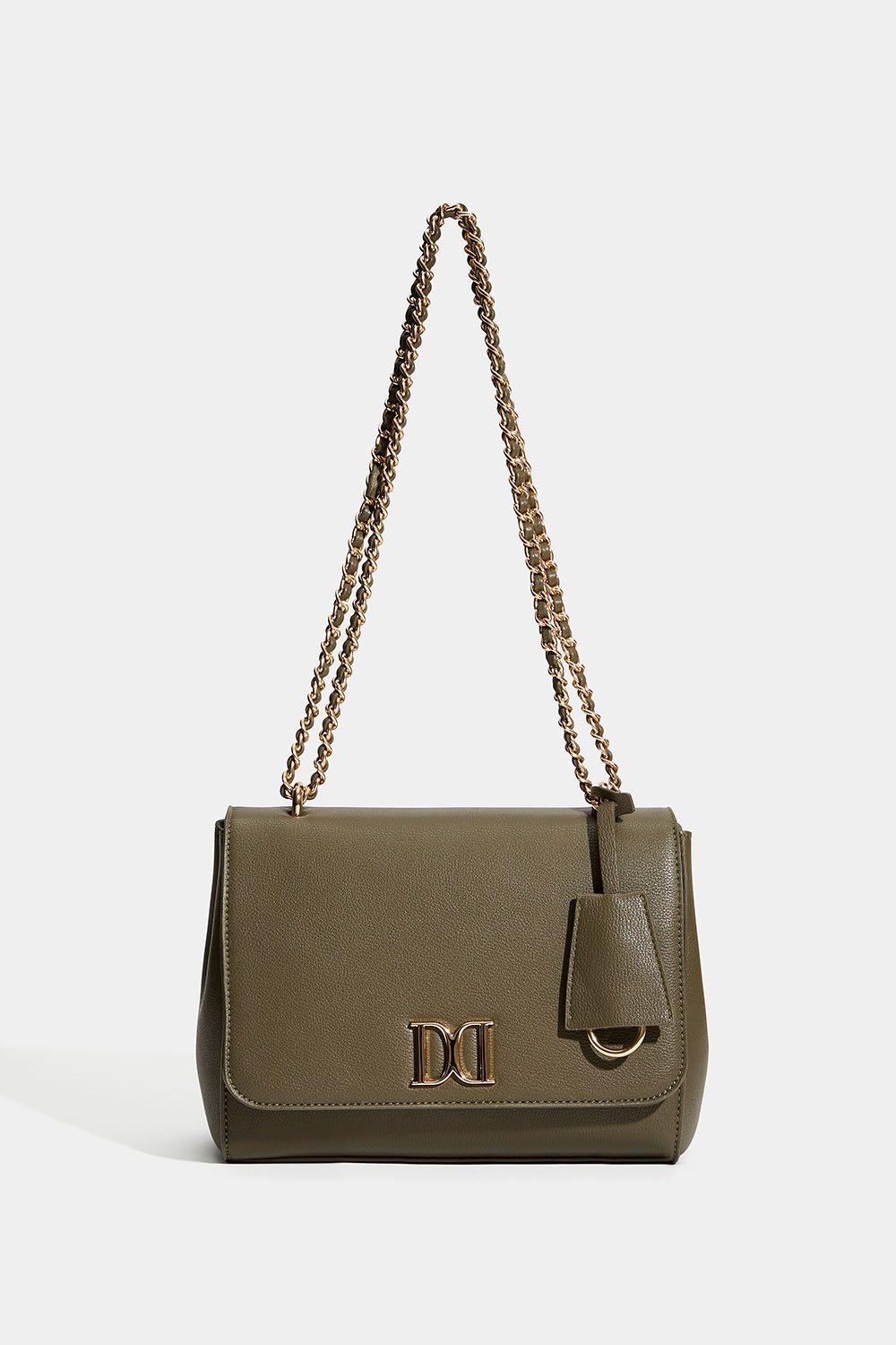 Grön väska med guldfärgad axelrem i gruppen Väskor / Axelremsväskor hos Glitter (172001987700)