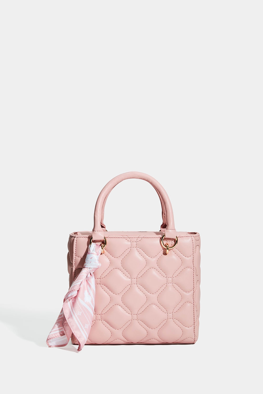 Vit väska med quiltad design och scarf i gruppen Väskor hos Glitter (172002025000)