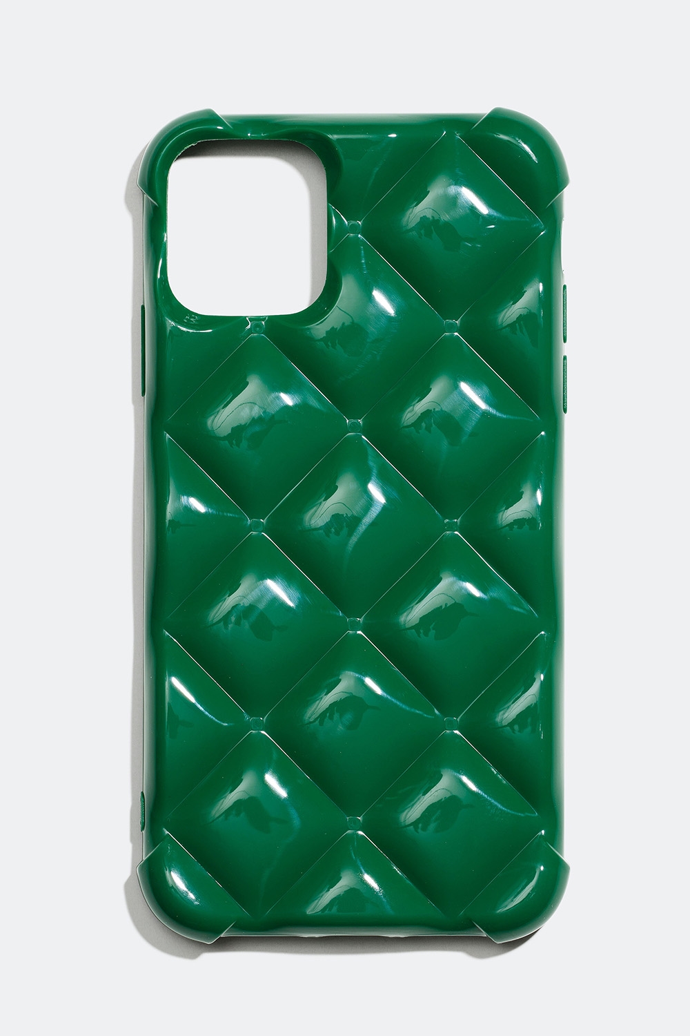 Grönt mobilskal med vadderad design, iPhone 11/XR i gruppen Accessoarer / Mobiltillbehör / Mobilskal / iPhone 11 / XR hos Glitter (174000257711)