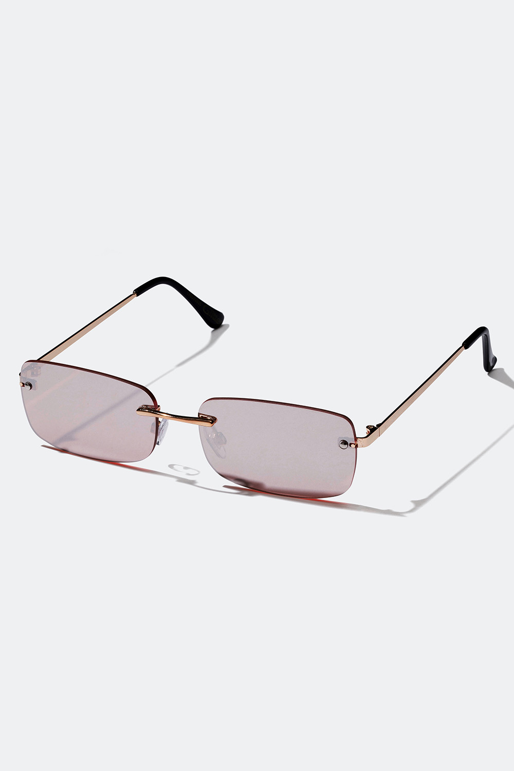 Smala rektangulära solglasögon i rosa i gruppen Solglasögon hos Glitter (176000335100)
