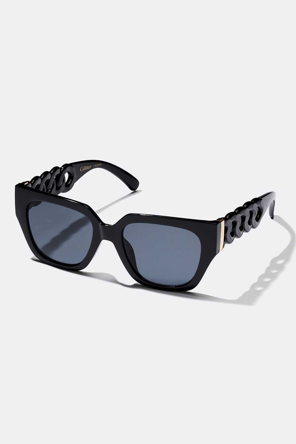 Svarta solglasögon med kedjedesign i gruppen Solglasögon hos Glitter (176000659000)