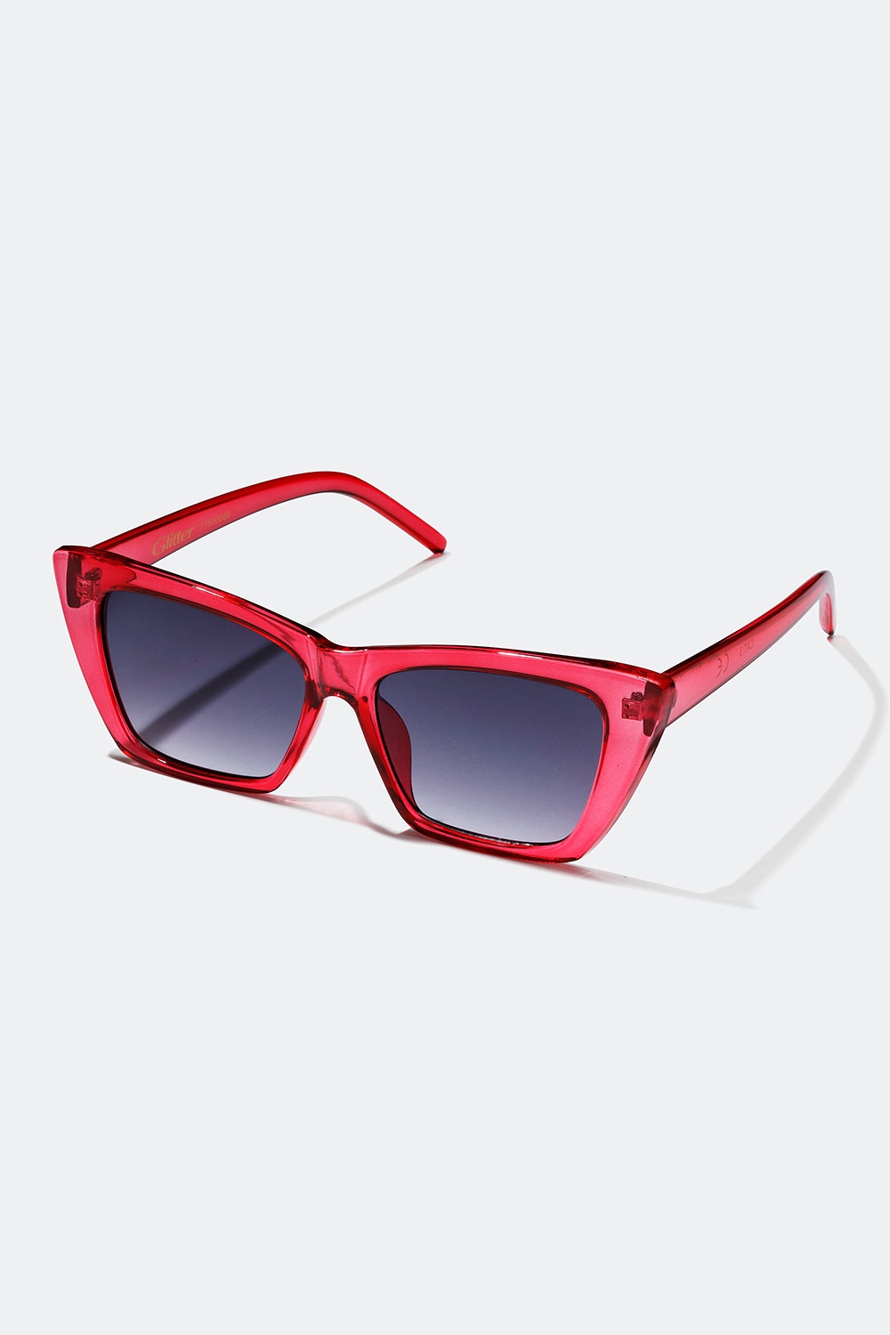 Rektangulära solglasögon i rosa med cat eye design i gruppen Accessoarer / Solglasögon hos Glitter (176000665500)