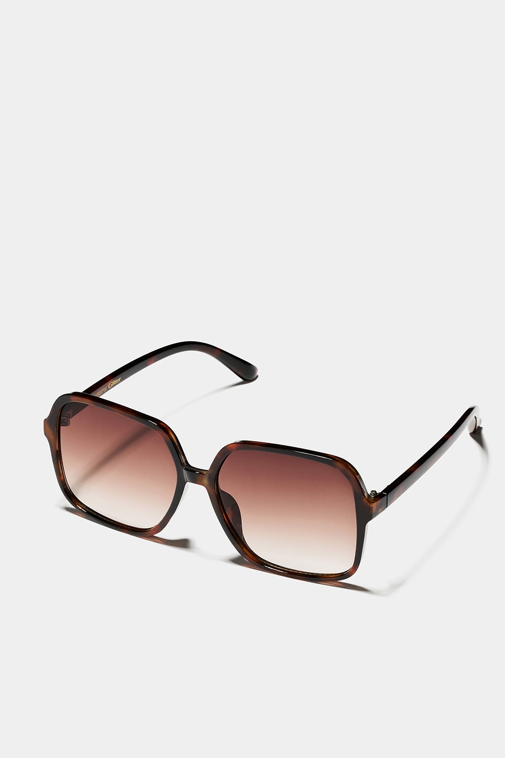 Tortoisemönstrade fyrkantiga oversize solglasögon i gruppen Accessoarer / Solglasögon hos Glitter (176001520700)