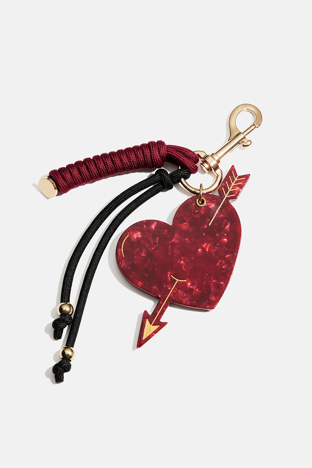 Väskdekoration med liten spegel, hjärta och snören. i gruppen Väskor / Bag charms hos Glitter (177000726300)