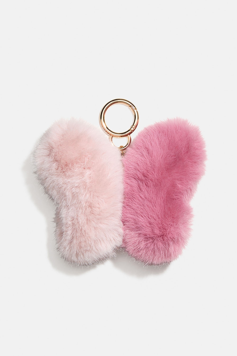 Väskdekoration med rosa fluffig fjäril i gruppen Väskor / Bag charms hos Glitter (177000745400)