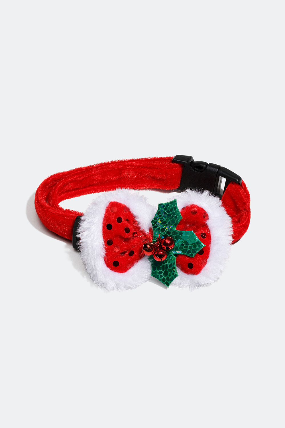 Halsband med rosett, paljetter och bjällror till husdjur i gruppen Jul / Christmas Pet hos Glitter (17800002)