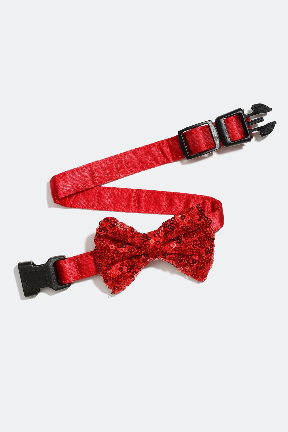Halsband med röd rosett med paljetter till husdjur i gruppen Jul / Christmas Pet hos Glitter (178000196000)
