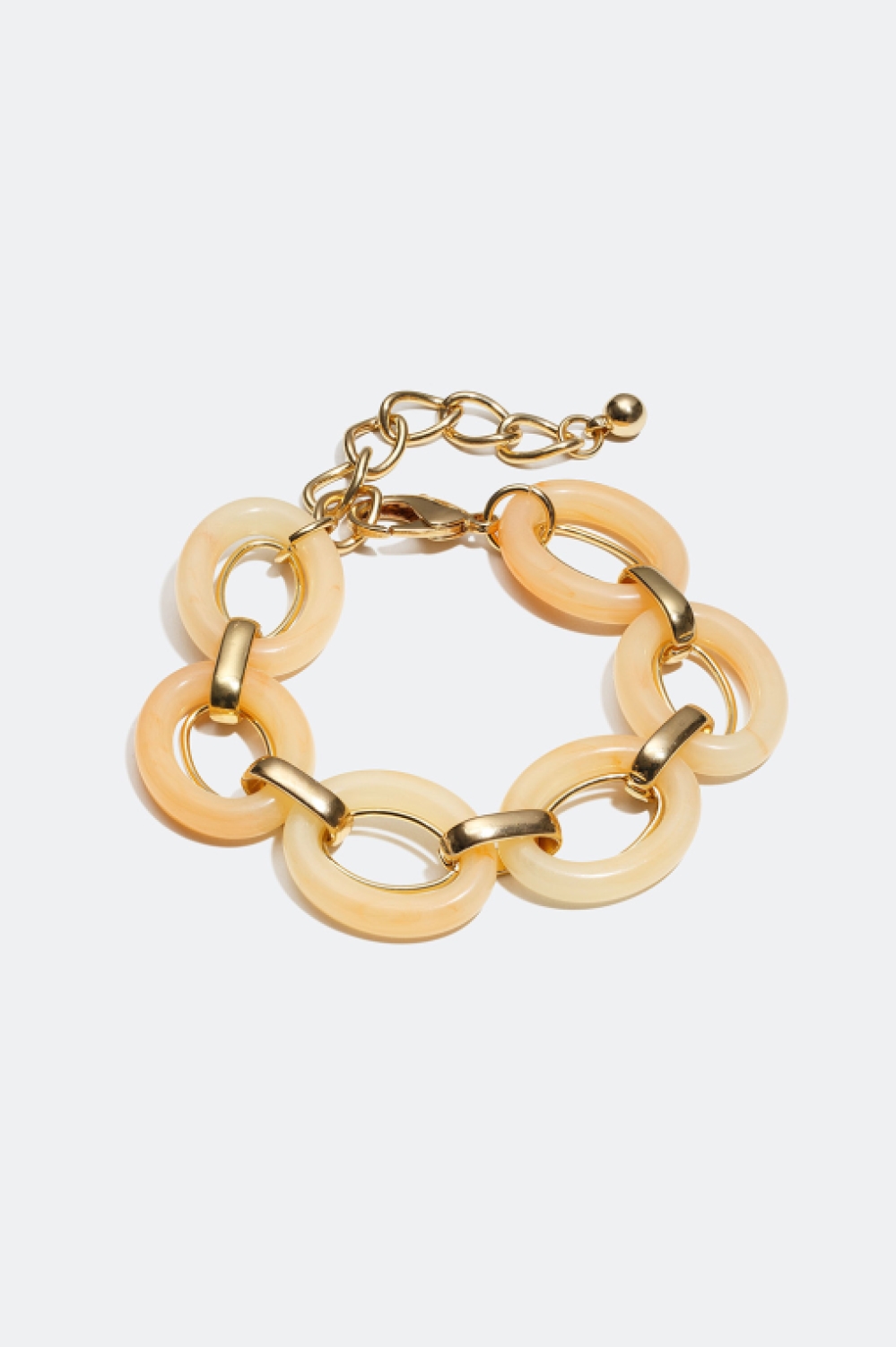 Beigefärgat armband med gyllene detaljer i gruppen Alla Smycken / Armband / Breda hos Glitter (25100017)