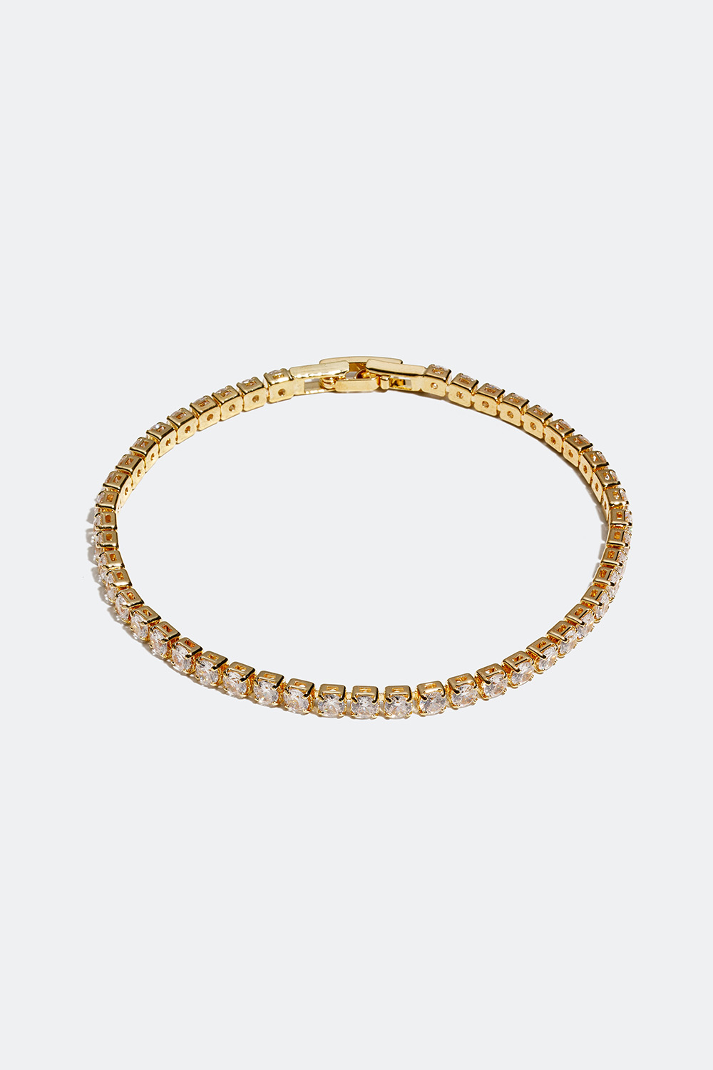 Guldfärgat tennisarmband, 0,3 cm i gruppen Smycken / Armband / Strass hos Glitter (25100043)