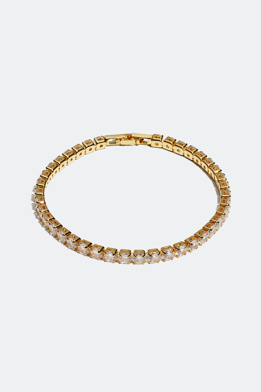 Guldfärgat tennisarmband, 0,4 cm i gruppen Smycken / Armband / Strass hos Glitter (25100045)