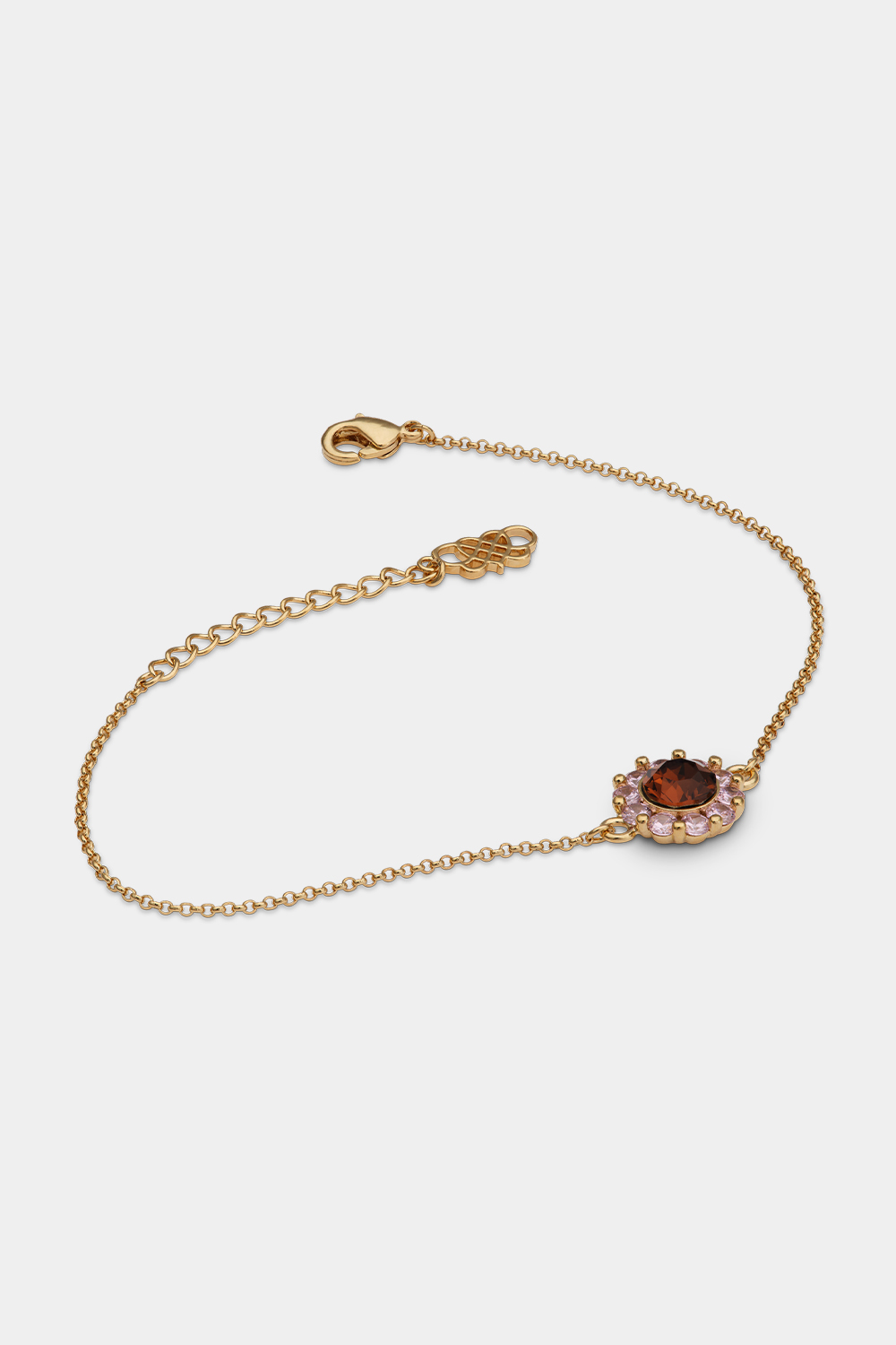 New Miss Sofia bracelet - Pink amber i gruppen Smycken / Armband / Strass hos Glitter (251000484802)