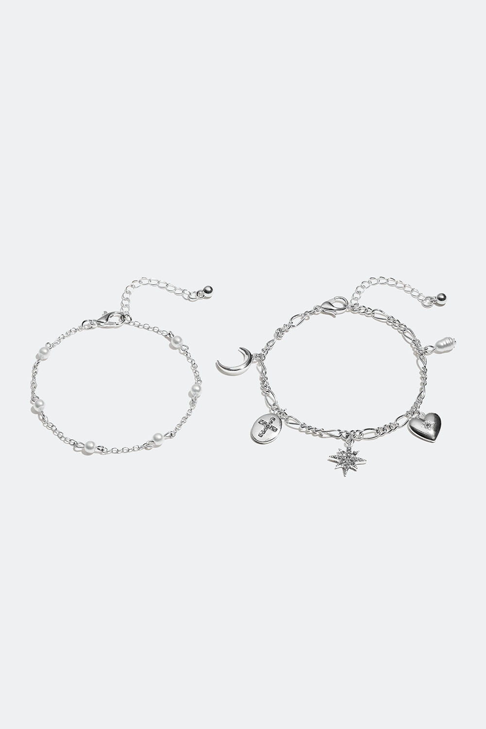 Armband med pärlor och berlocker, 2-pack i gruppen Smycken / Armband / Flerpack hos Glitter (251000791001)