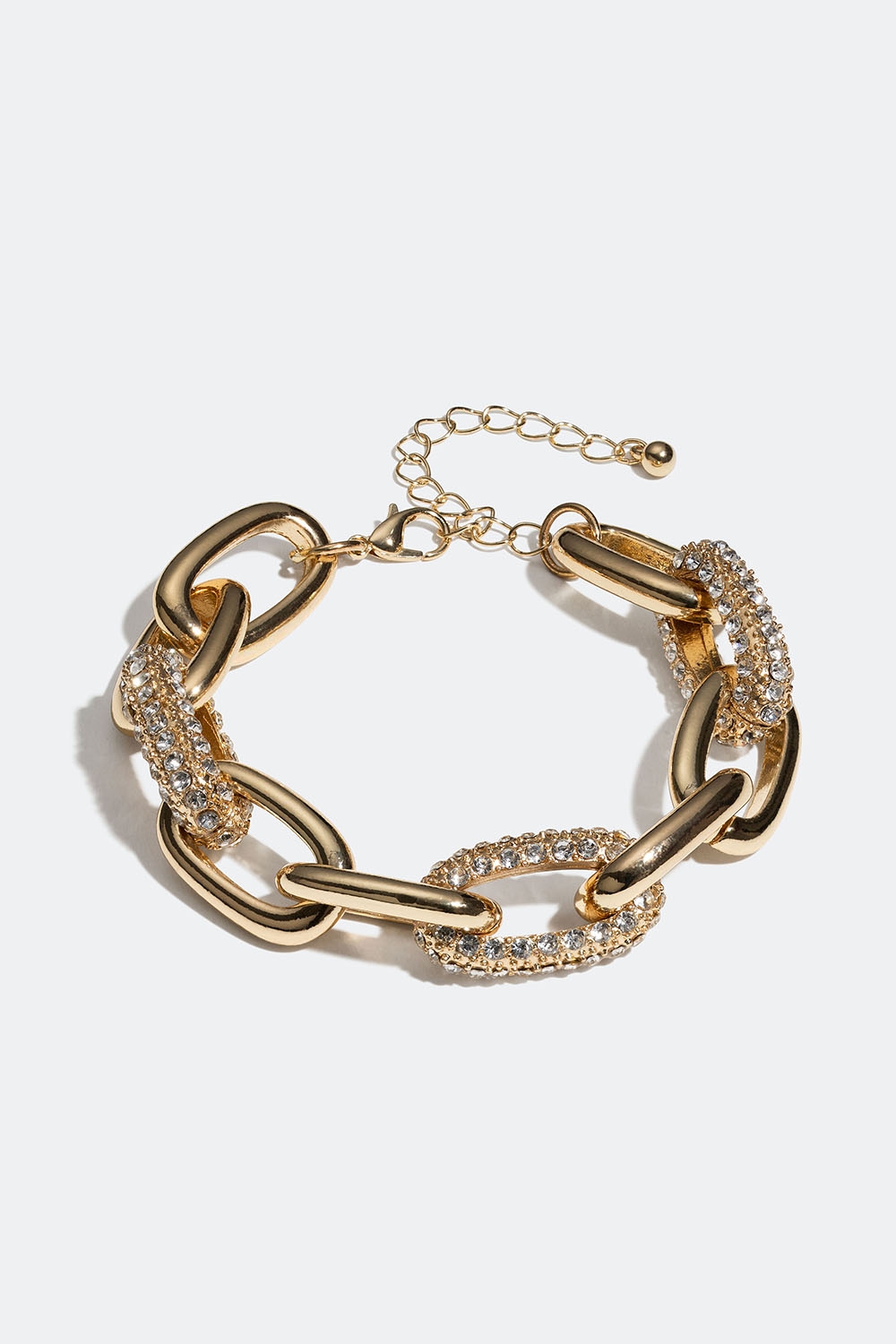 Chunky guldfärgad armband med glasstenar i gruppen Smycken / Armband / Strass hos Glitter (251000932002)