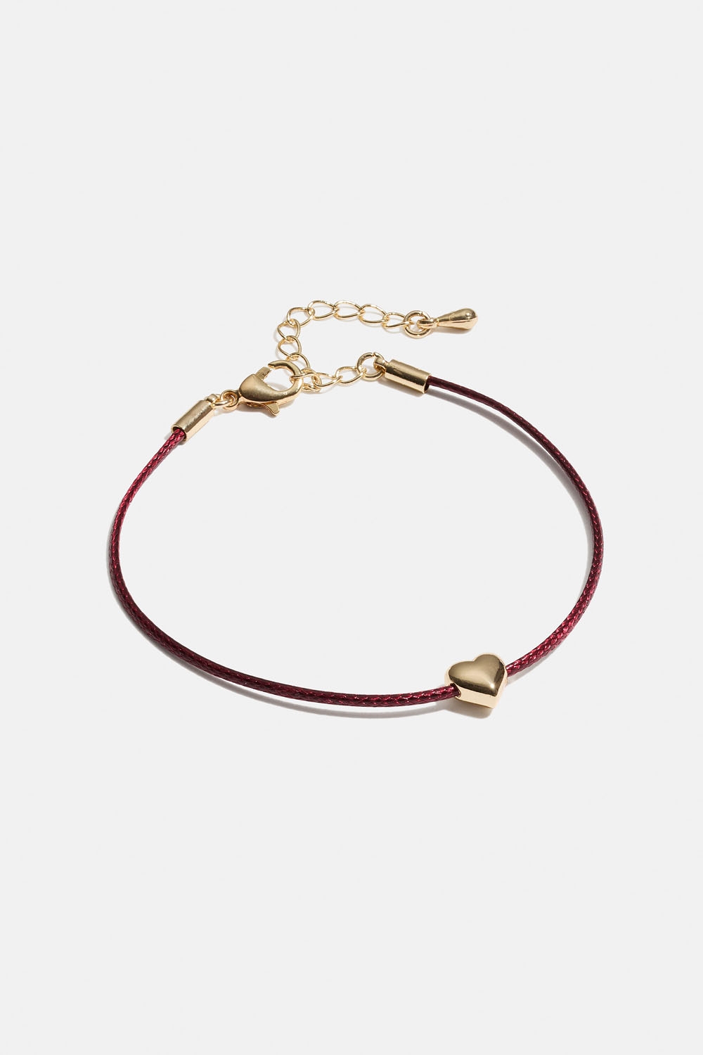 Armband med hjärta och rött band i gruppen Smycken / Armband / Tunna hos Glitter (251001646502)