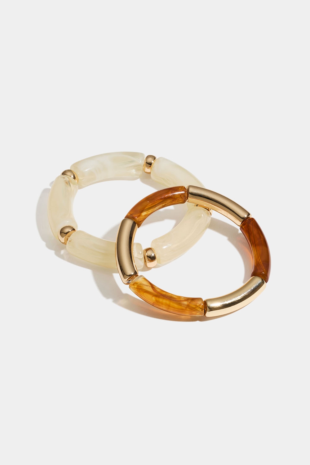 Armband med bärnstenskänsla, 2-pack i gruppen Smycken / Armband hos Glitter (251001678402)
