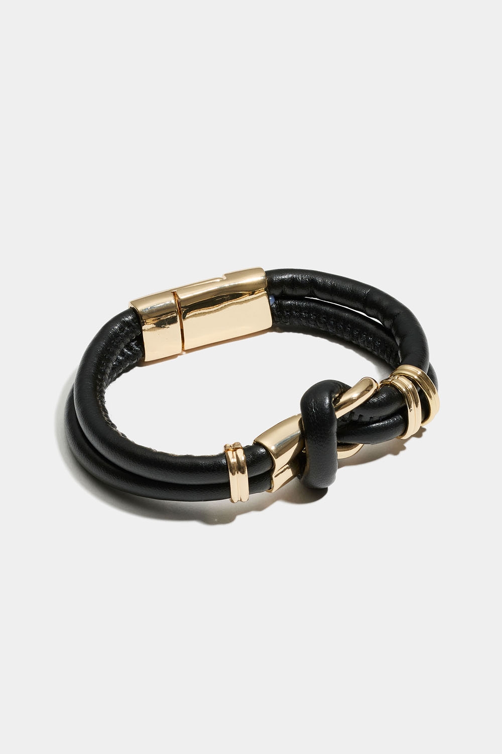 Armband i fejkskinn med knut i gruppen Smycken / Armband / Breda hos Glitter (251001759002)