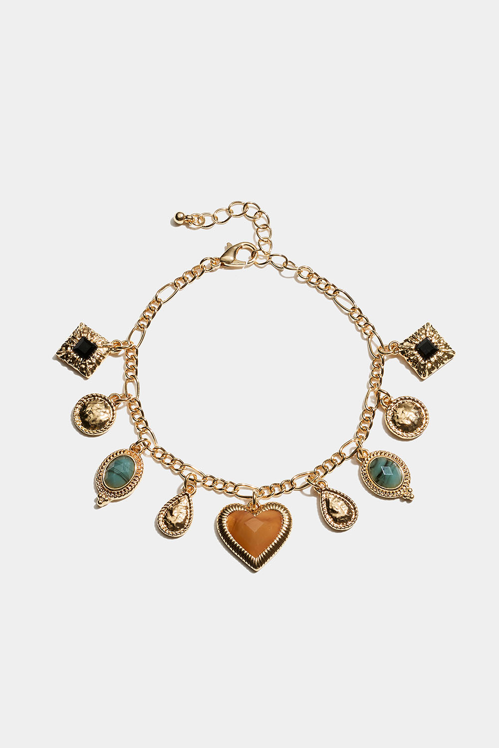 Guldfärgat armband med olika berlocker i gruppen Smycken / Armband hos Glitter (251002009902)