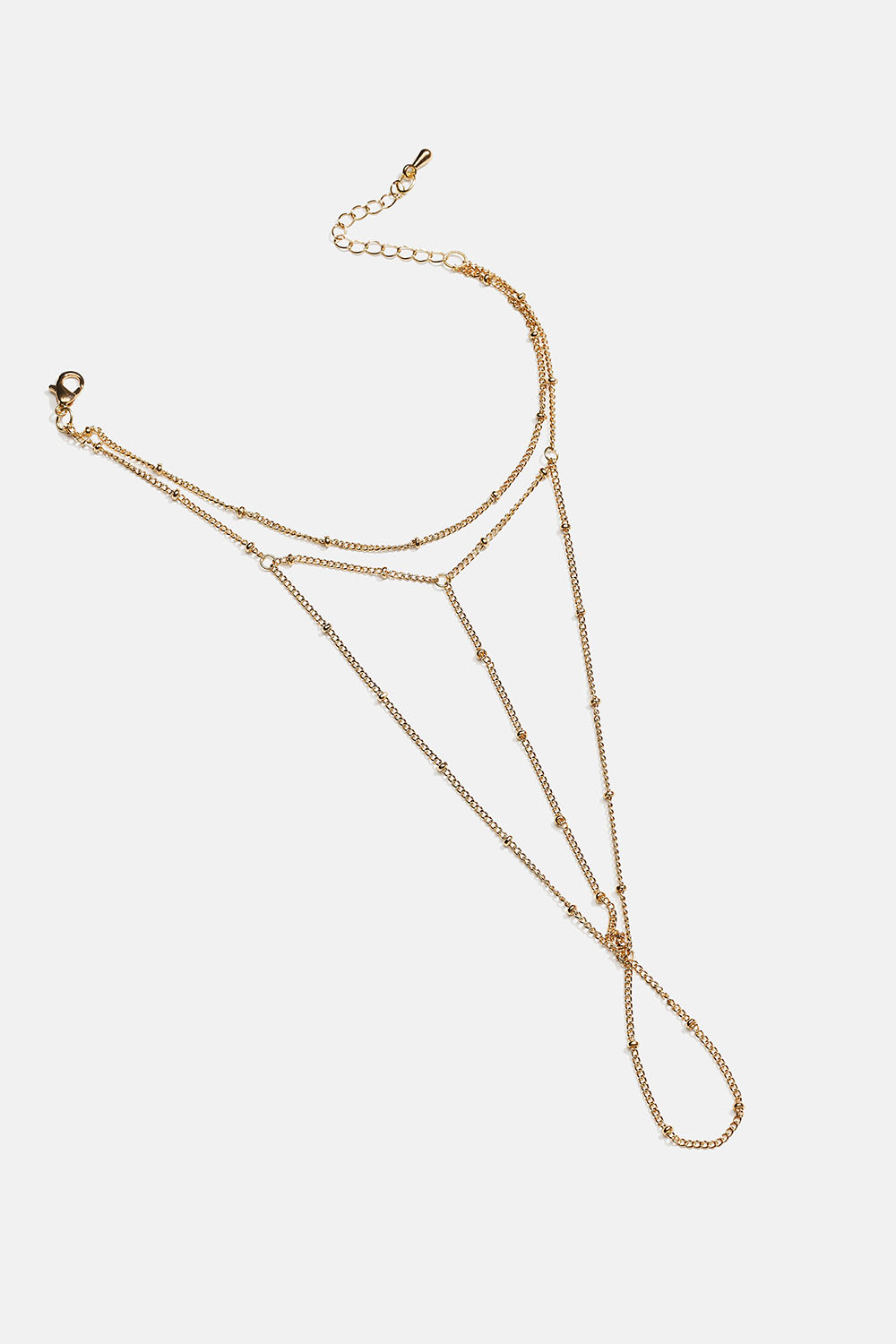 Guldfärgad handkedja med ring i gruppen Smycken / Armband hos Glitter (251002072002)