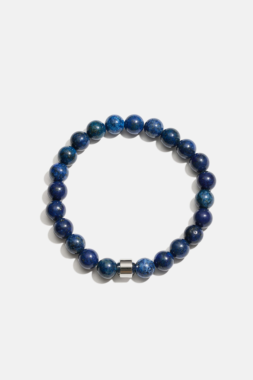 Armband med blåa sodalite naturstenar och stålpärla i gruppen Smycken / Armband / Armband - unisex hos Glitter (2510021670)