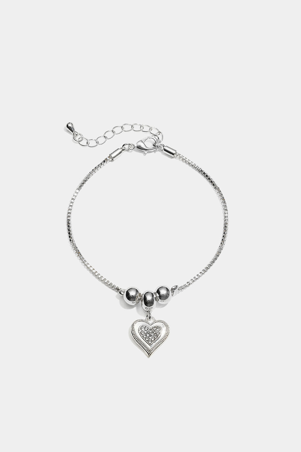 Armband med hjärtformad berlock i gruppen Smycken / Armband hos Glitter (251002301001)