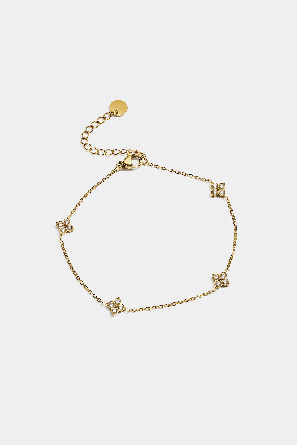 Armband i 18k guldpläterat stål med små Cubic Zirconia stenar i gruppen Stainless Steel / Armband i stål hos Glitter (251002392000)